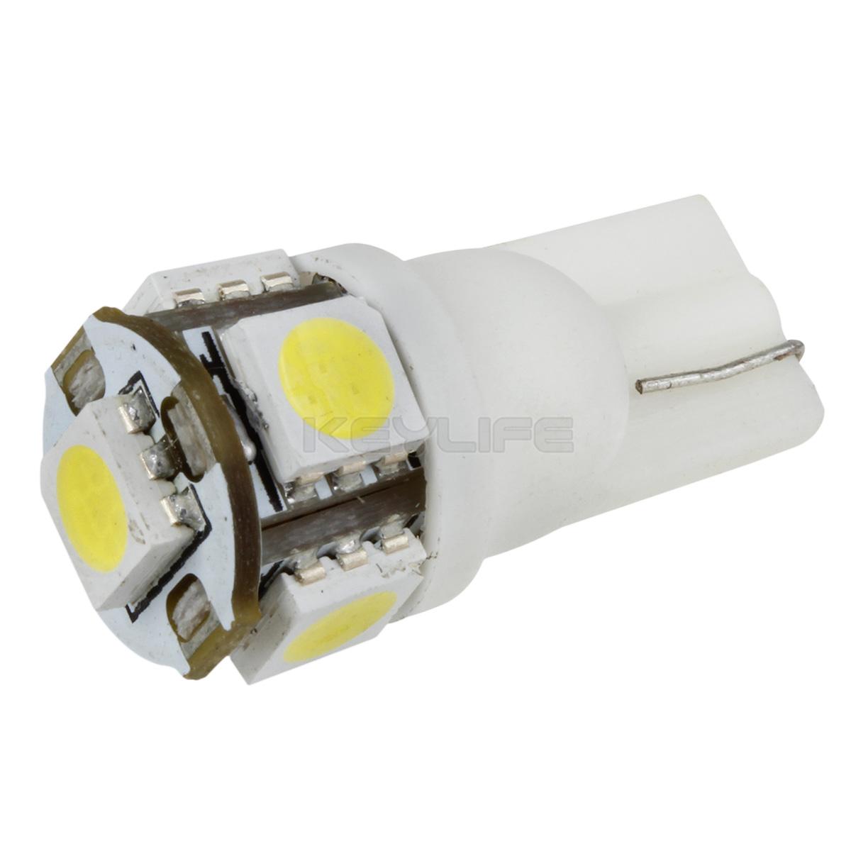 2 x 168 194 T10 2825 White 5 SMD LED Bulbs For Toyota License Plate Lights