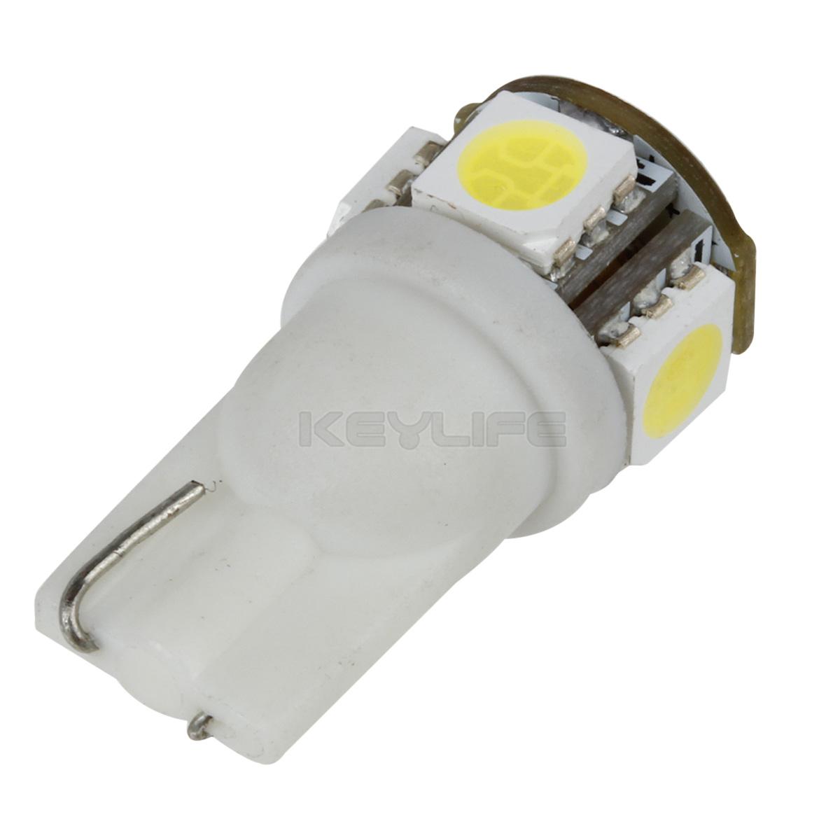 2 x 168 194 T10 2825 White 5 SMD LED Bulbs For Toyota License Plate Lights