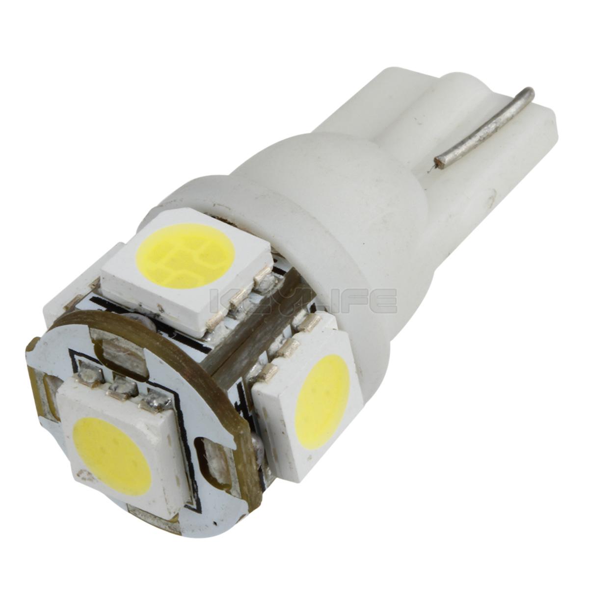 2 x 168 194 T10 2825 White 5 SMD LED Bulbs For Toyota License Plate Lights