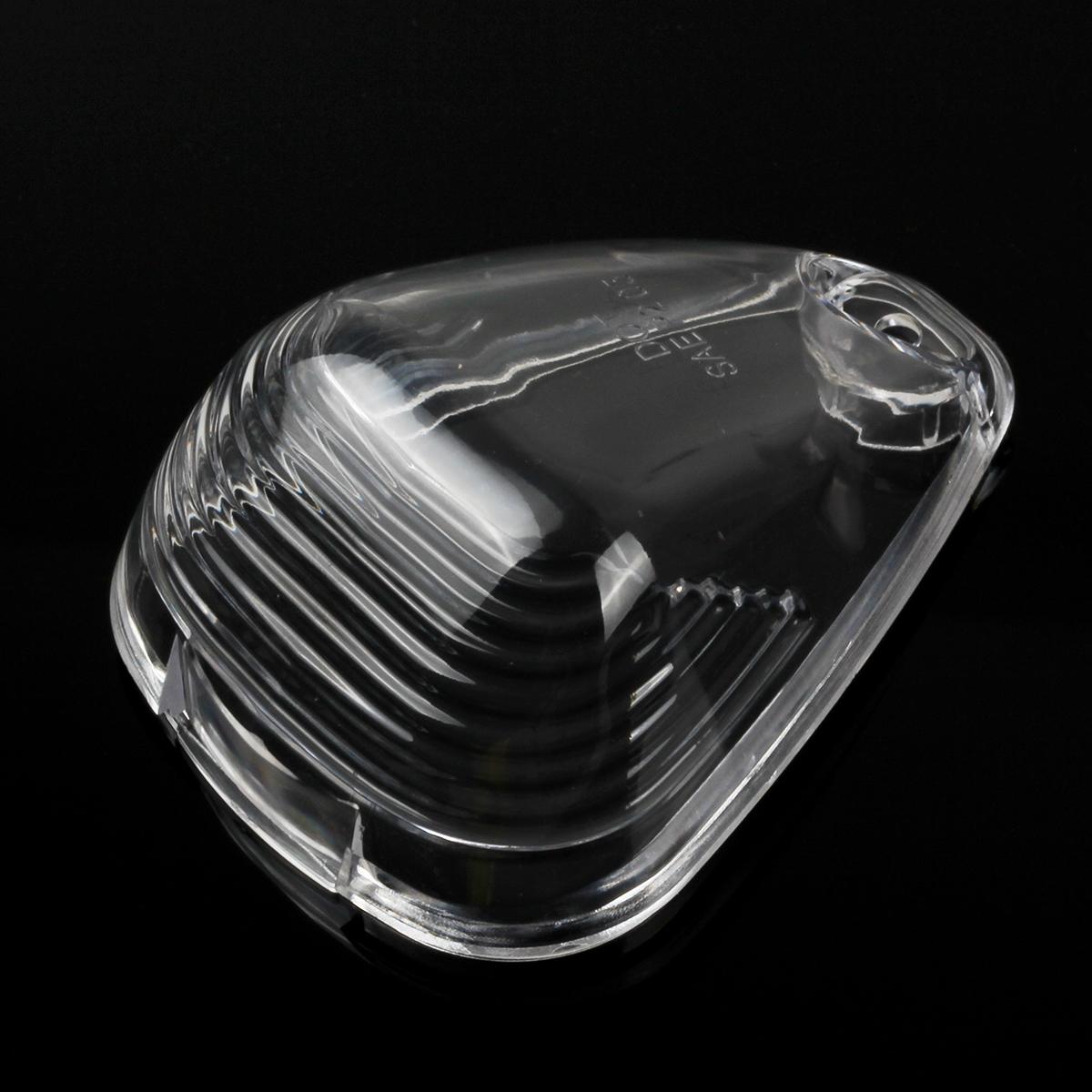 5 Clear Cab Marker Clearance Light Lens Cover+T10 194 Amber High Power