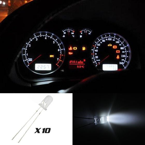 10 White Led Back Light Kit For Gmc Speedometer Miniature