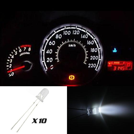 10 White Led Back Light Kit For Gmc Speedometer Miniature