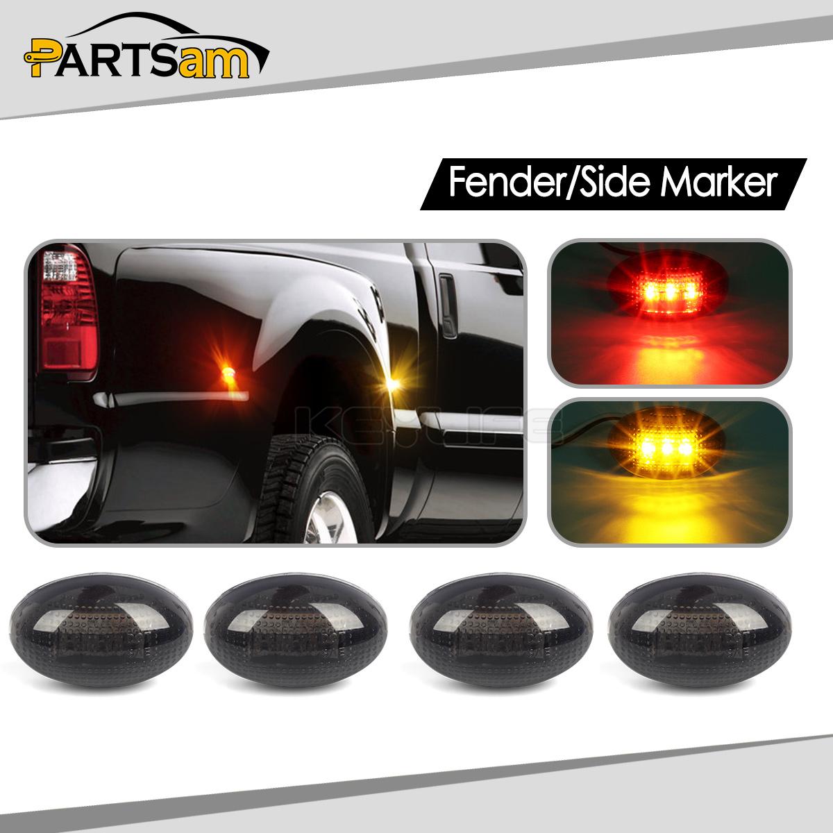 4 Pcs/Set For 19992010 Ford F350 Led Front And Rear Side Fender Marker