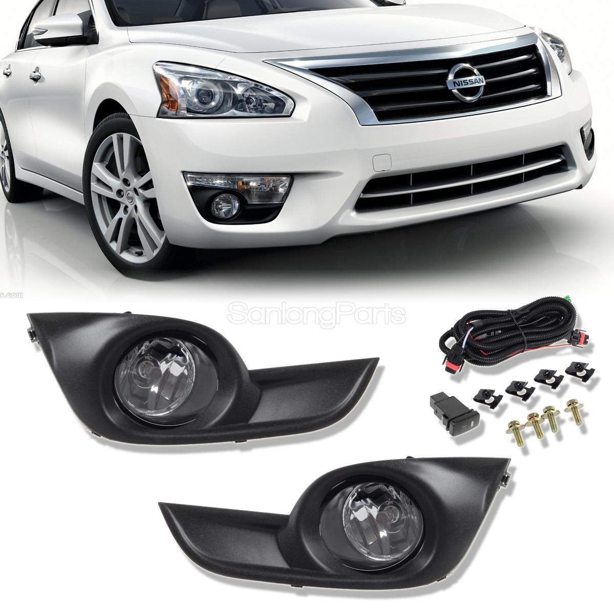 For 20132015 Nissan Altima 4Door Sedan Clear Lens Front Fog Bumper Lights eBay
