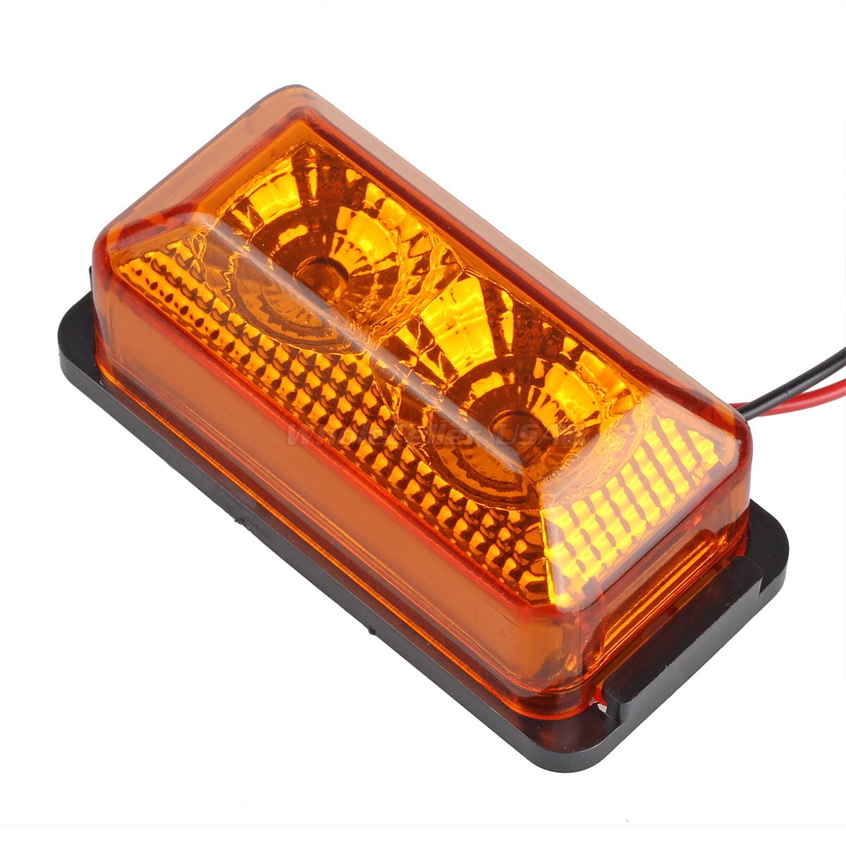 2x Submersible Led Marker Trailer Light Assembly Side Marker Sealed