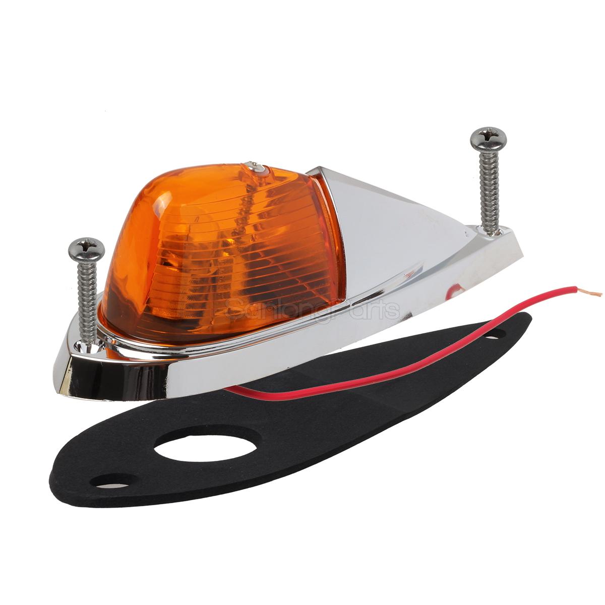 5x Universal Teardrop Style Amber Cab Roof Clearance Marker Lights kit