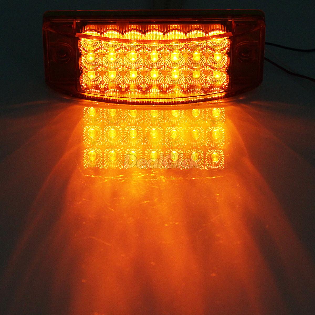 6" LED Trailer Clearance / Side Marker Light 21 Diode Rectangle 2 Red