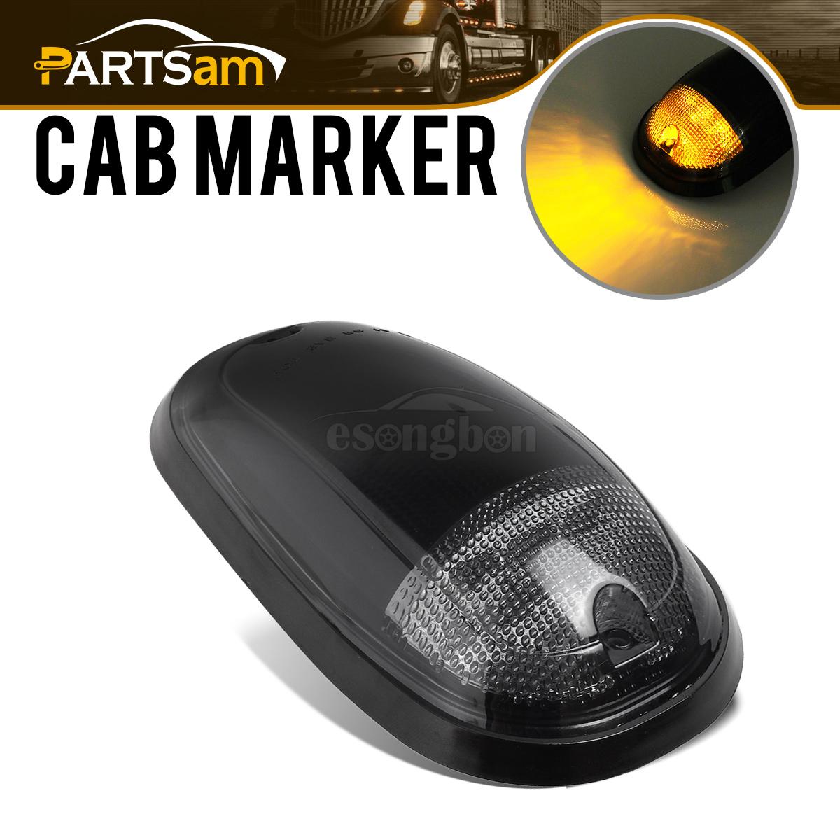 264146BK Single Cab Marker Light Smoked Cover Amber LED for Dodge Ram