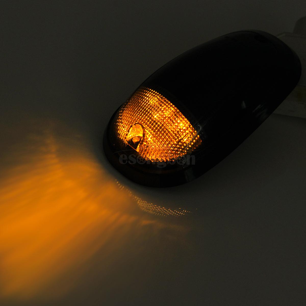 264146BK Single Cab Marker Light Smoked Cover Amber LED for Dodge Ram