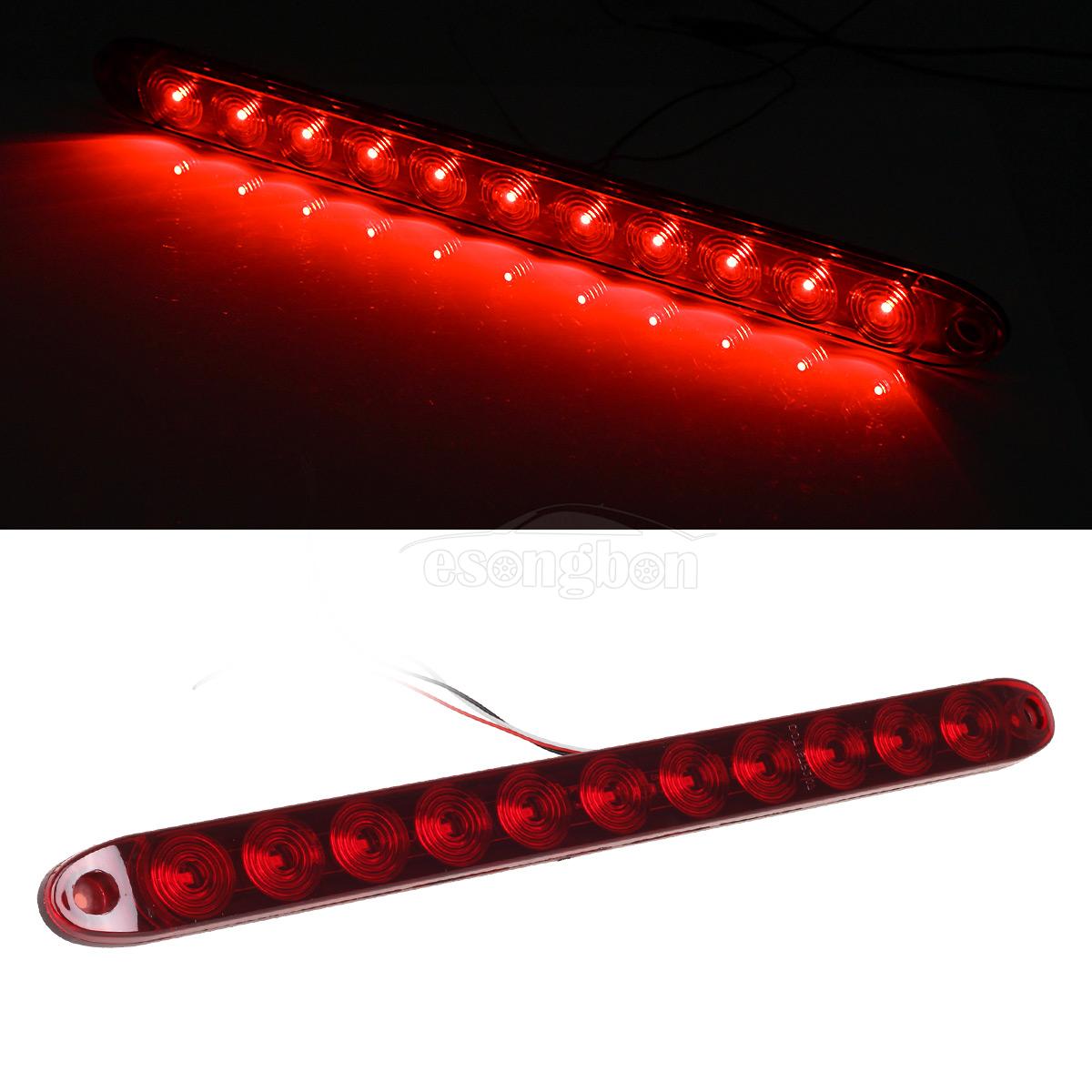 Red 15 U0026quot  Waterproof 11 Led Light Bar Stop Turn Tail 3rd