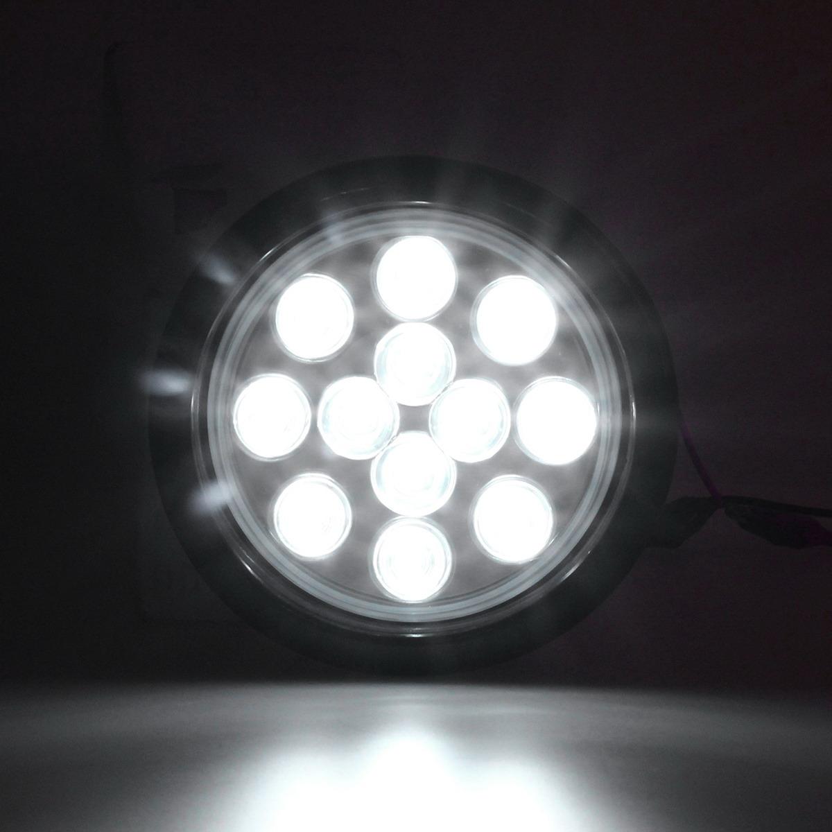 4 U0026quot Inch White 12 Led Round Backup Tail Truck Light W