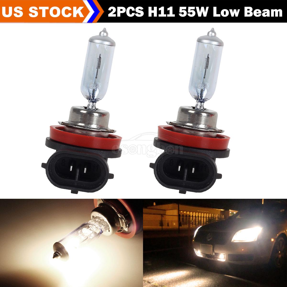 For Lexus Headlight Low beam H11 bulb Halogen 55W 4500K Night White Pack2 eBay