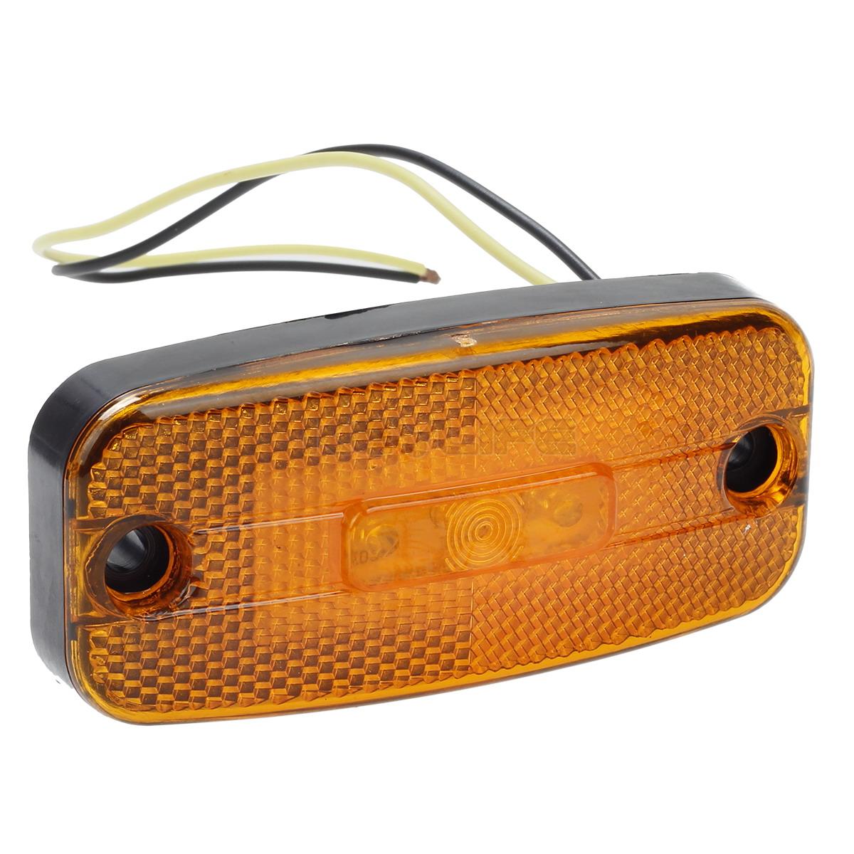 4.3" Boat Trailer Side Marker Light Amber with Reflector Side Auto