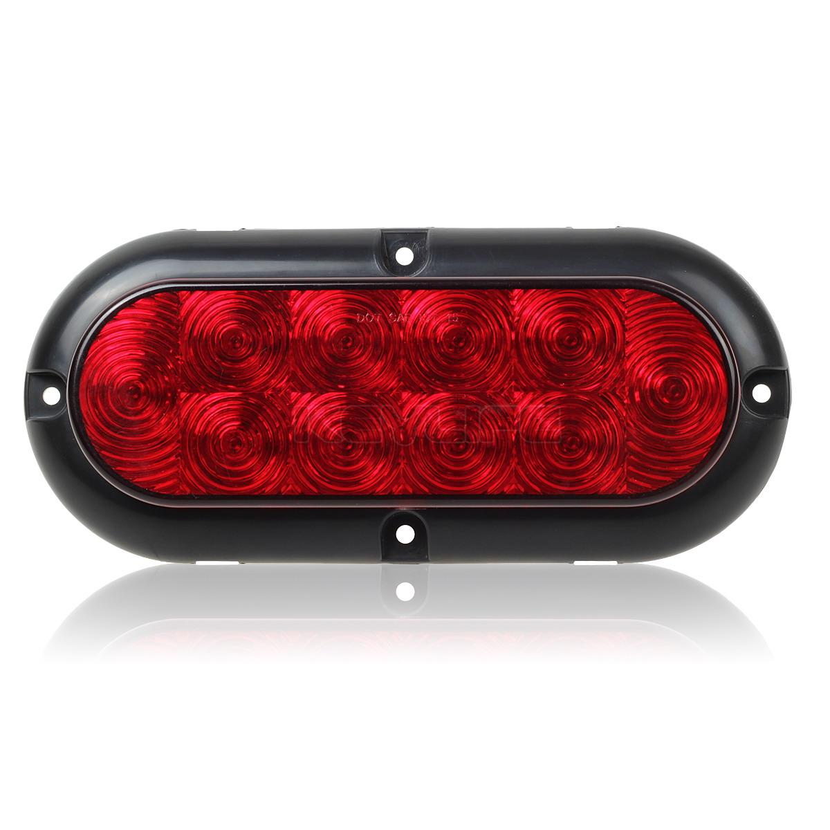 Led Small Trailer Light Kit Red Oval Stop Turn Tail Light