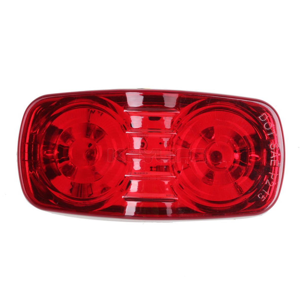 LED Small Trailer Light Kit,Red Oval Stop Turn Tail Light,Amber/Red