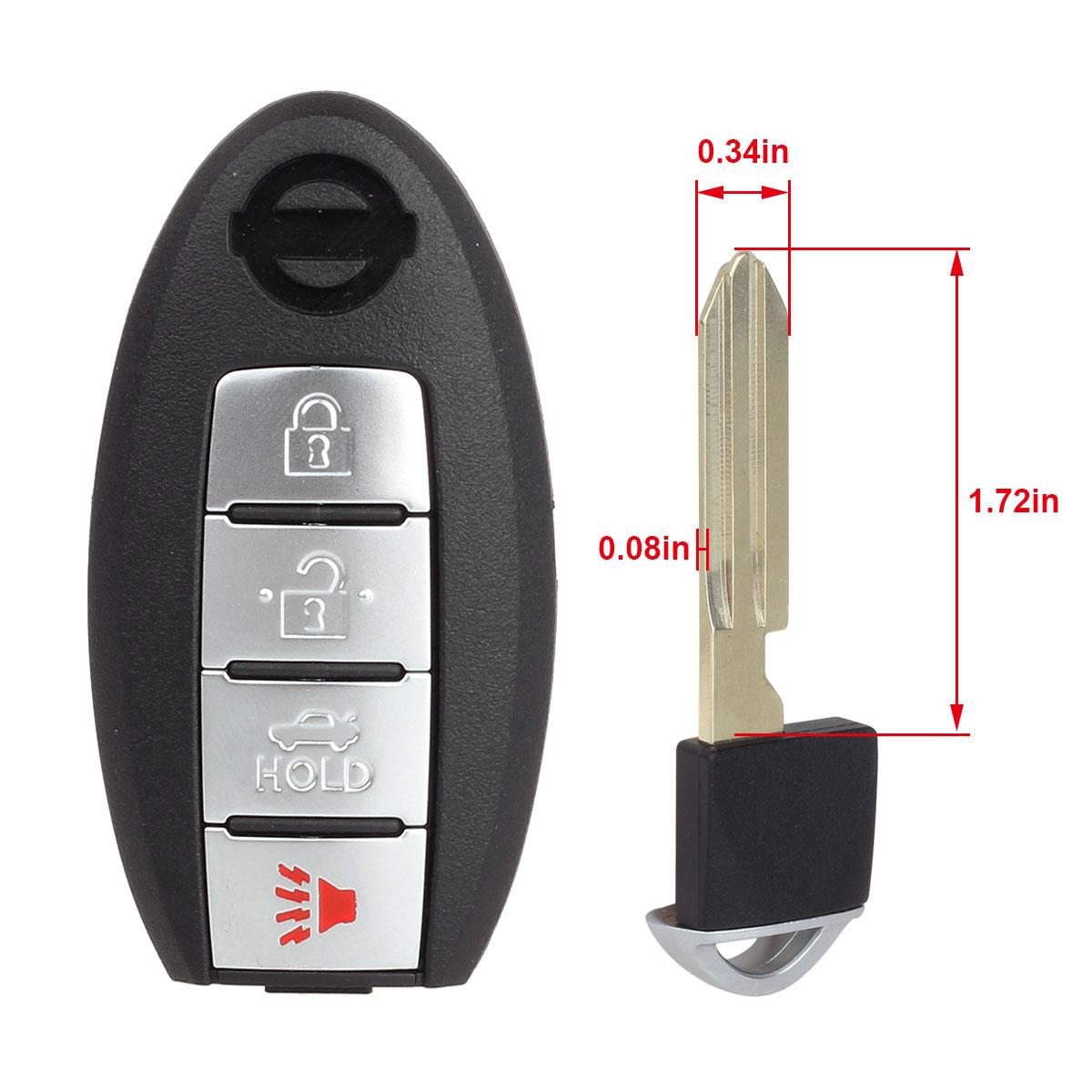 New 4 Buttons Uncut Remote FOB Key for Infiniti G35 G37 eBay