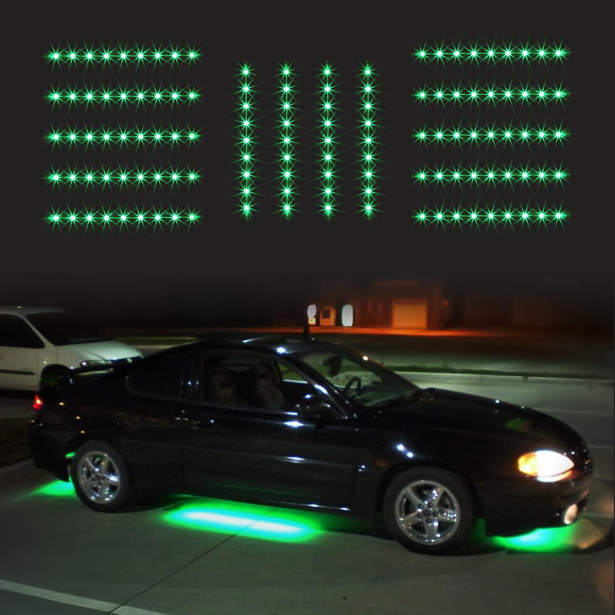 14pc green car truck underglow under body neon accent glow pink underglow lights for trucks