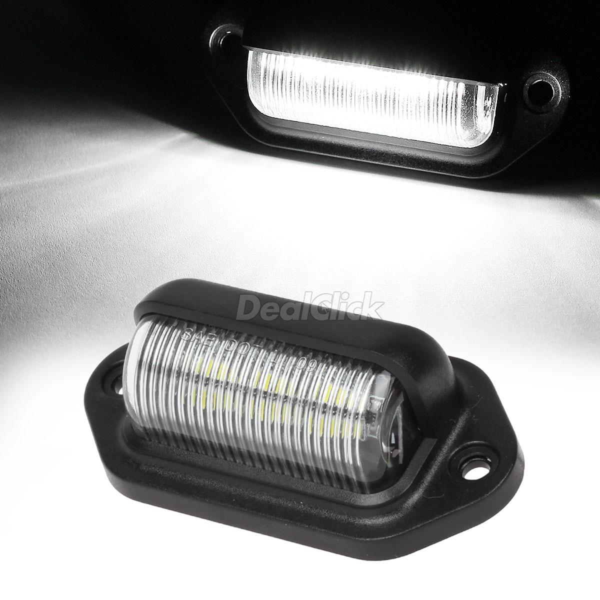 White 5000K Surface Mount RV Car Truck Pickup LED License Plate Tag