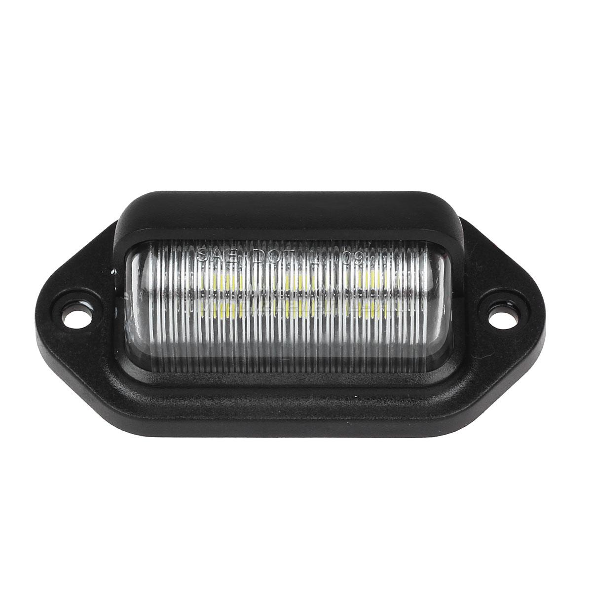 White 6SMD Universal Wiring License Plate Tag Light RV Trailer Trucks