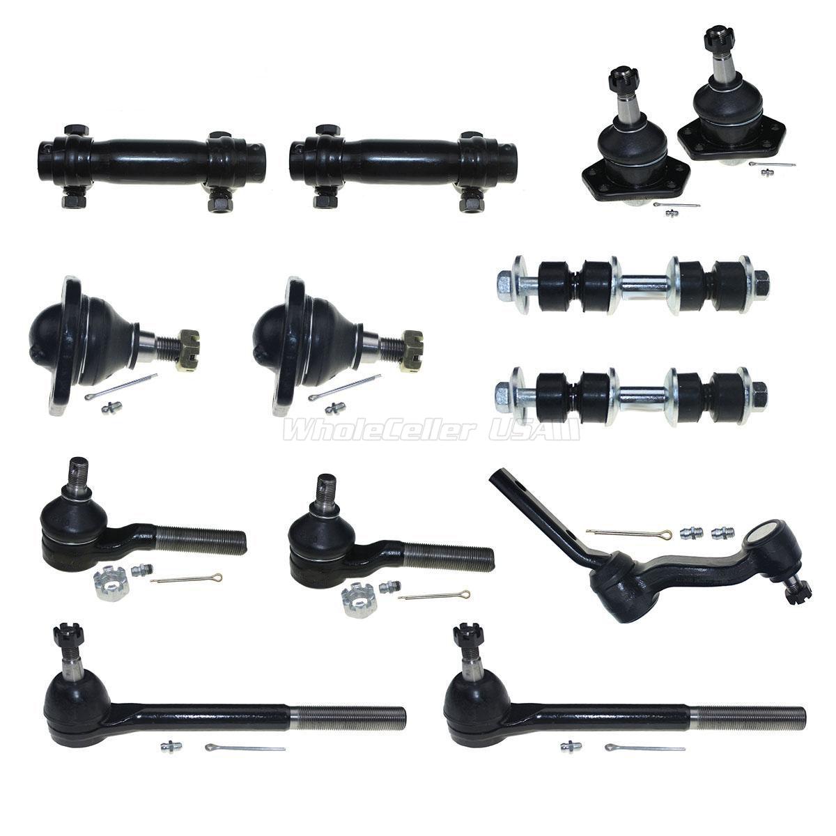 13 Pc Dlz Front End Suspension Kit Ball Joints Tie Rods