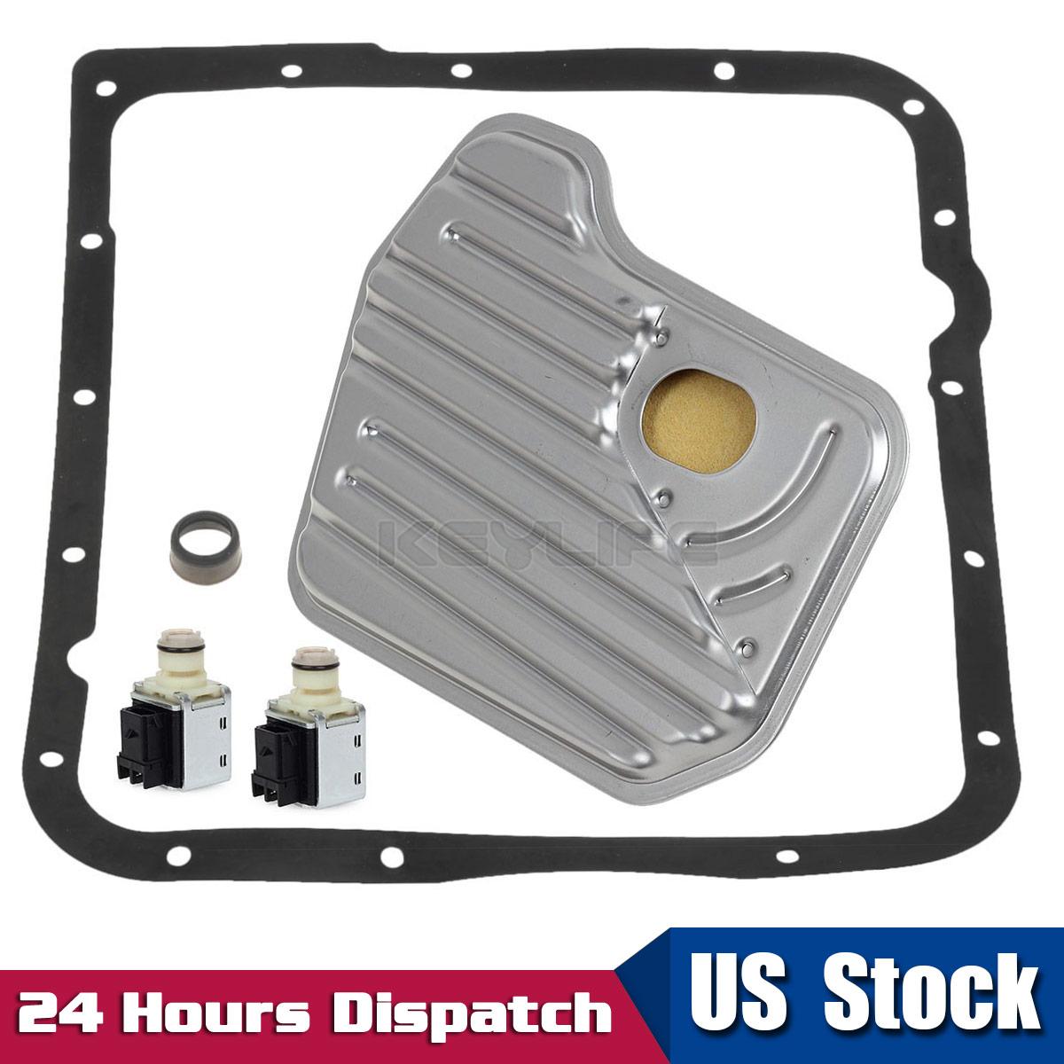 4L60E Transmission Shift Solenoid Kit Set W/ Filter Gasket A B For 98Up GM