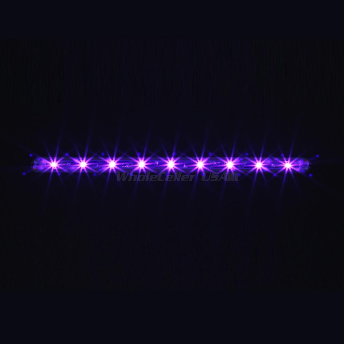 14pc LED Under Car Glow Underbody Shine Lights Bar Strip Kit Purple 9