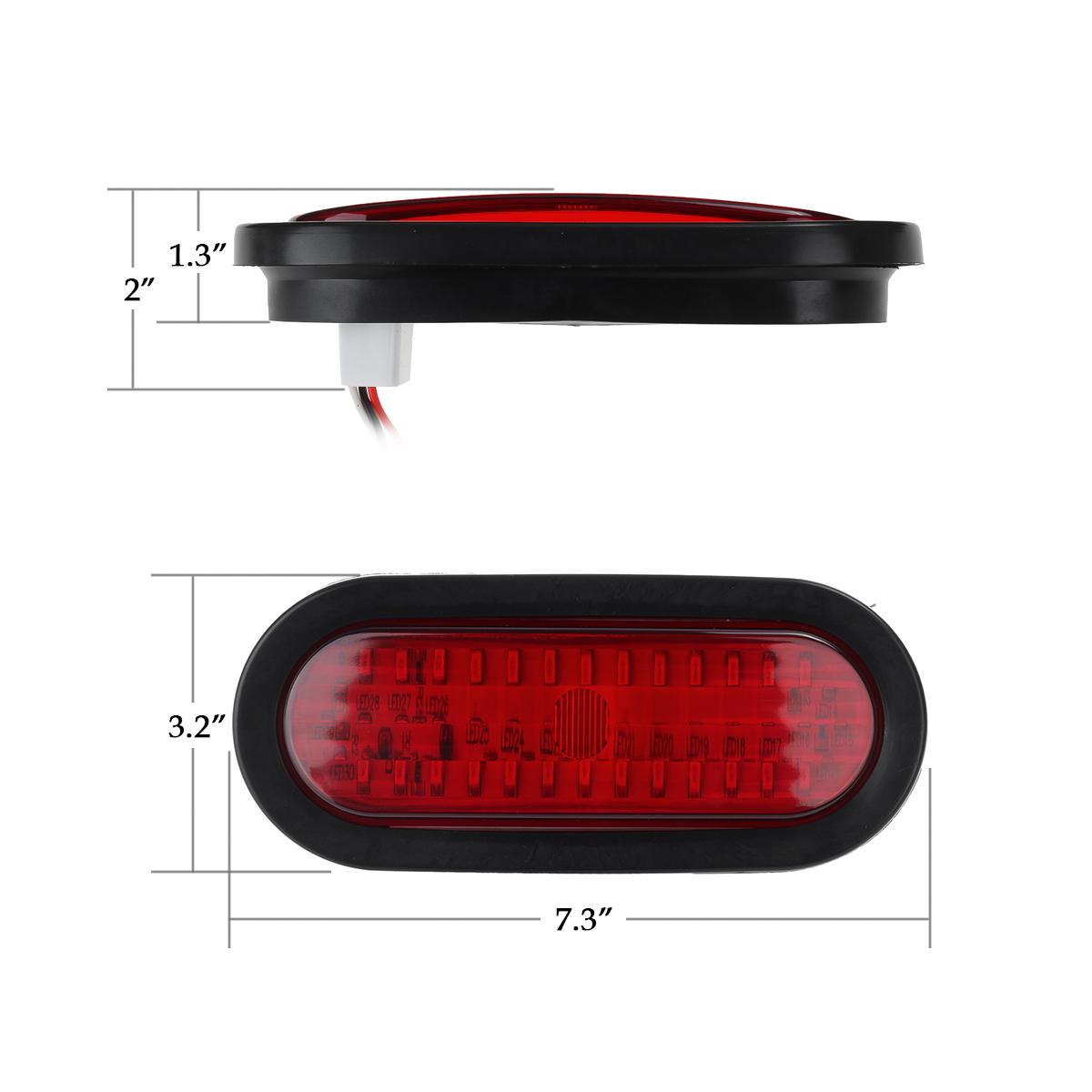 boat marker lights 2 6 quot oval 45led red stop tail turn brake marker lights boat marker lights 2 6 quot oval 45led red stop tail turn brake marker lights