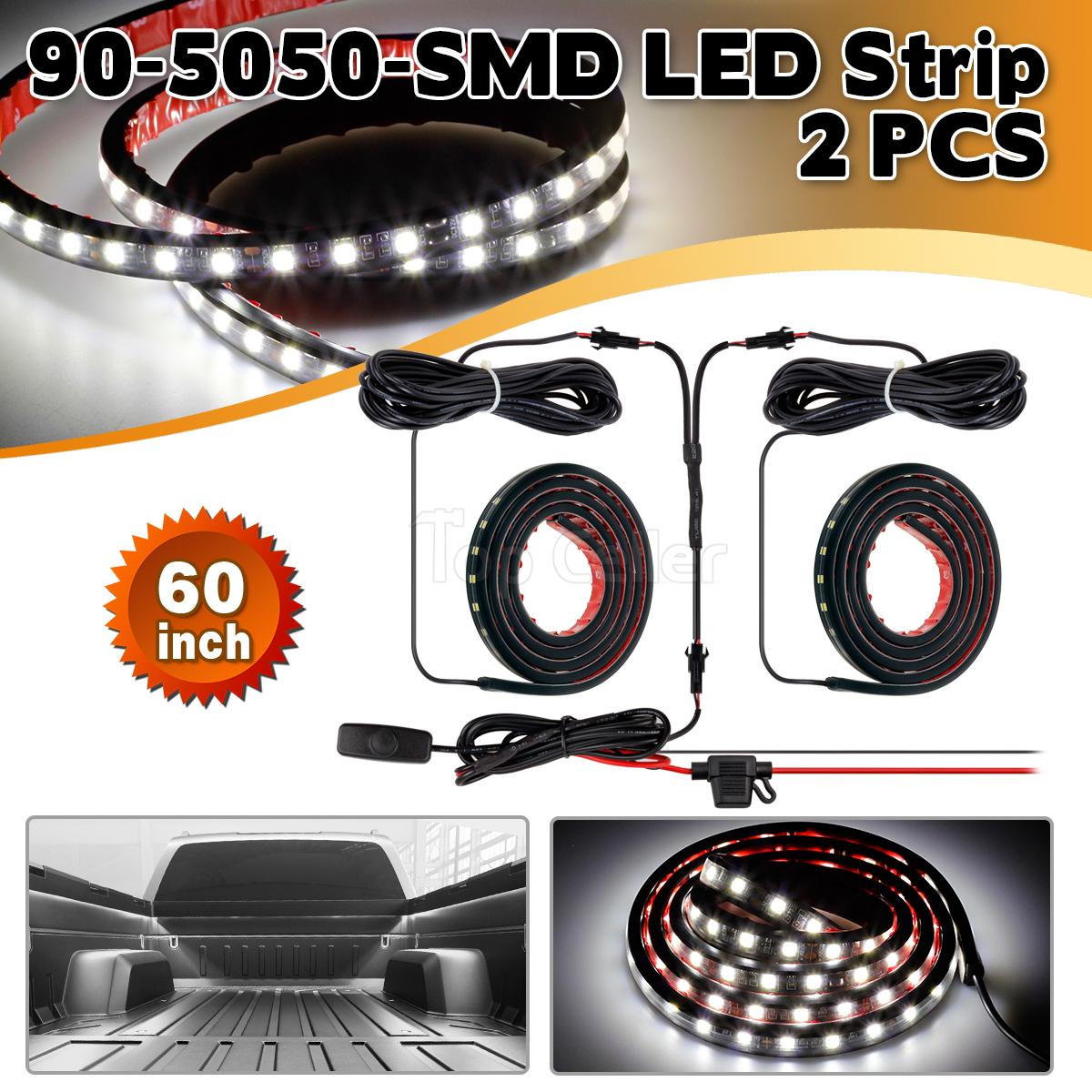 Running Board and Step Bar Led Light Kit/ 60" long/White color/Pair 90