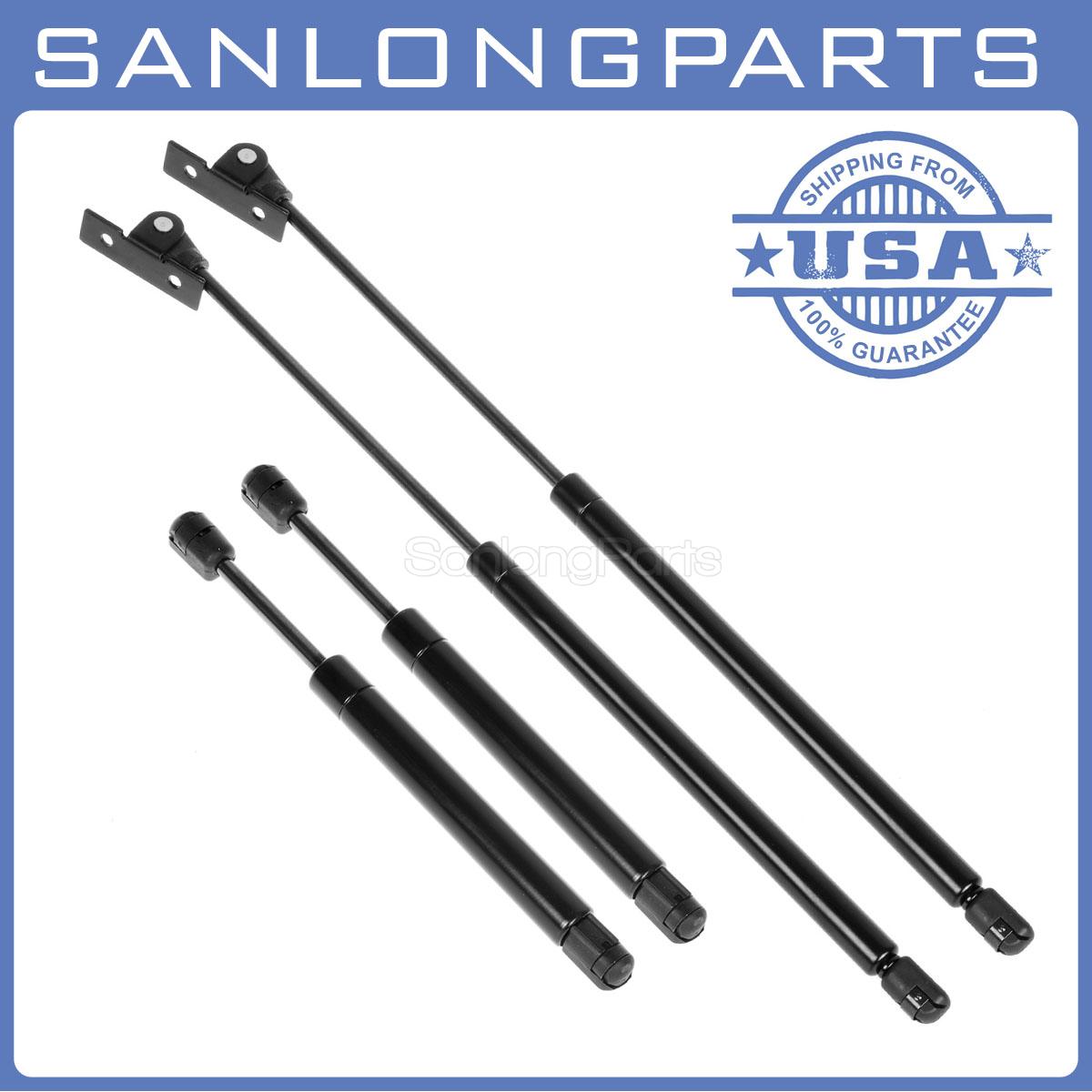 Qty 4 Hood & Rear Trunk Lift Support Shocks Struts For 20042006