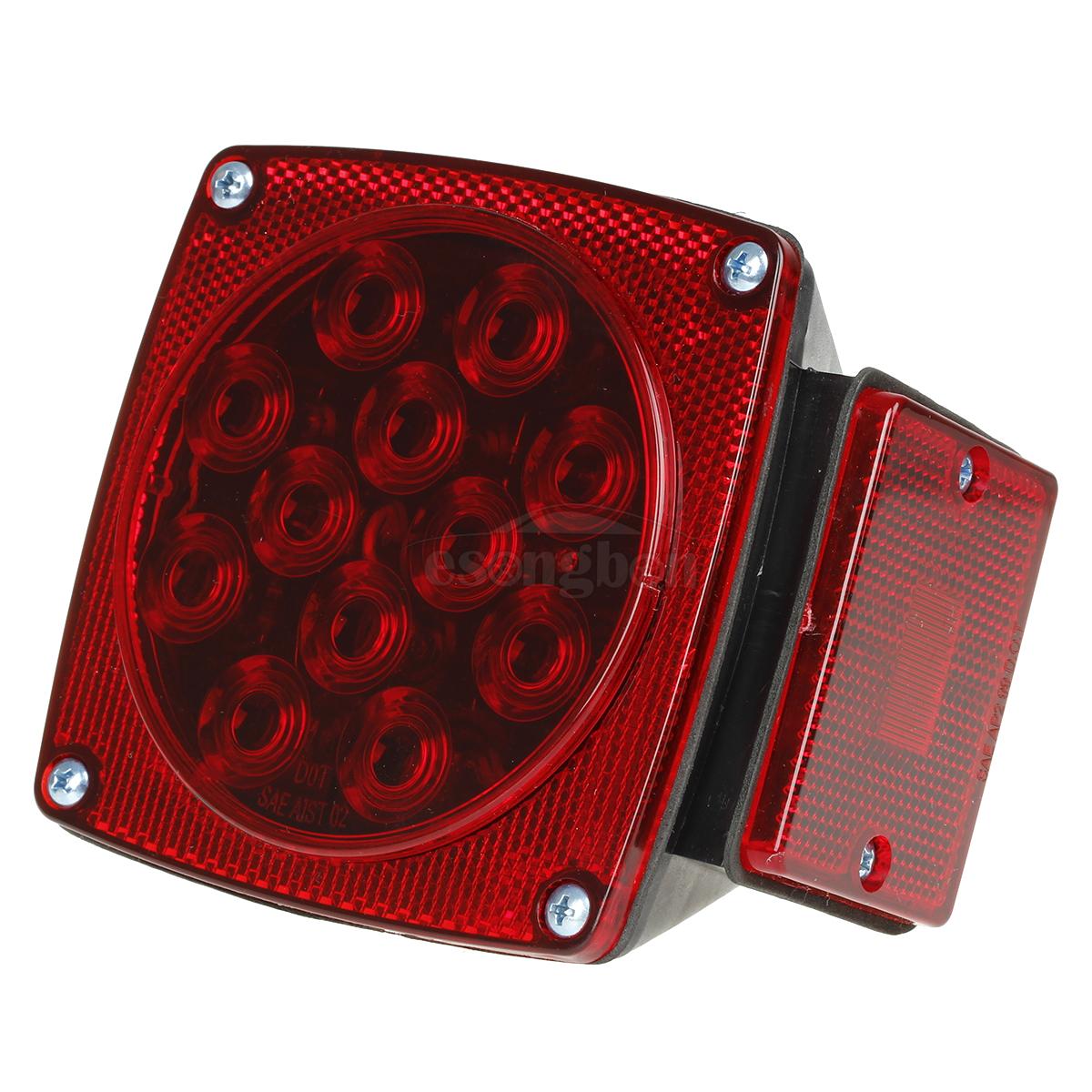 Led Submersible Square Tail Stop Brake Light Kit Truck