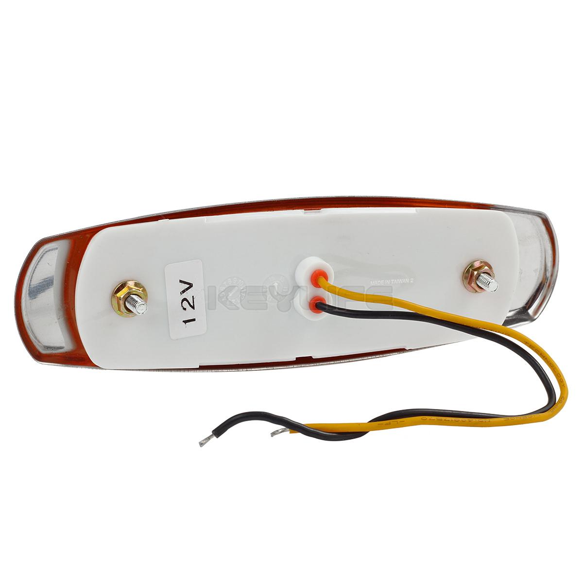 10x 6.15"LED Marker Clearance Light 12LED Pigtail Connector Amber