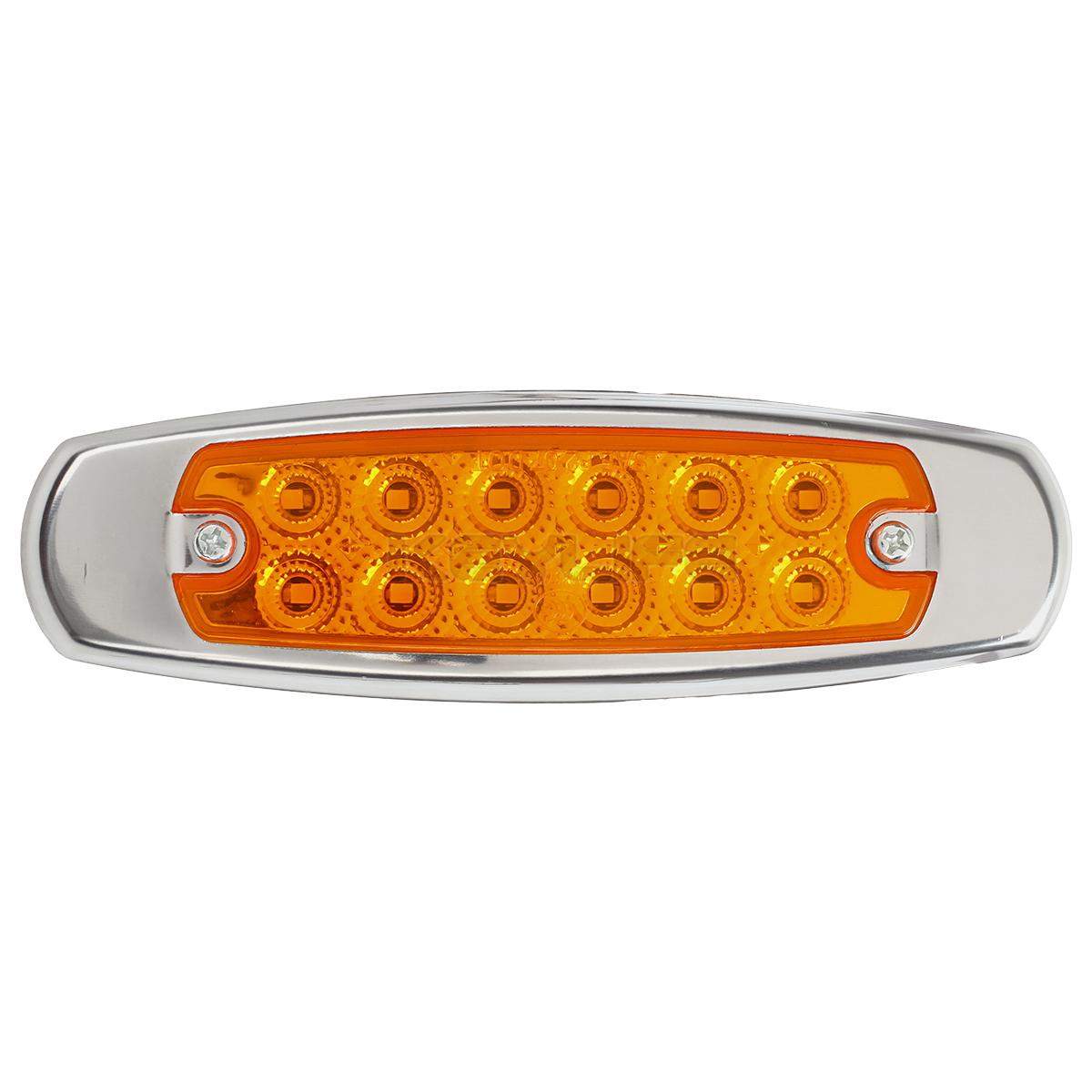 10x 6.15"LED Marker Clearance Light 12LED Pigtail Connector Amber