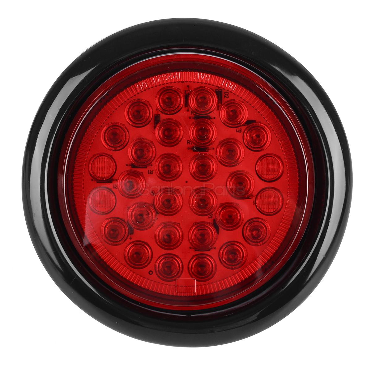 2x4" Red LED Stop Turn Tail Brake Truck&Trailer Boat Lights Flush Mount