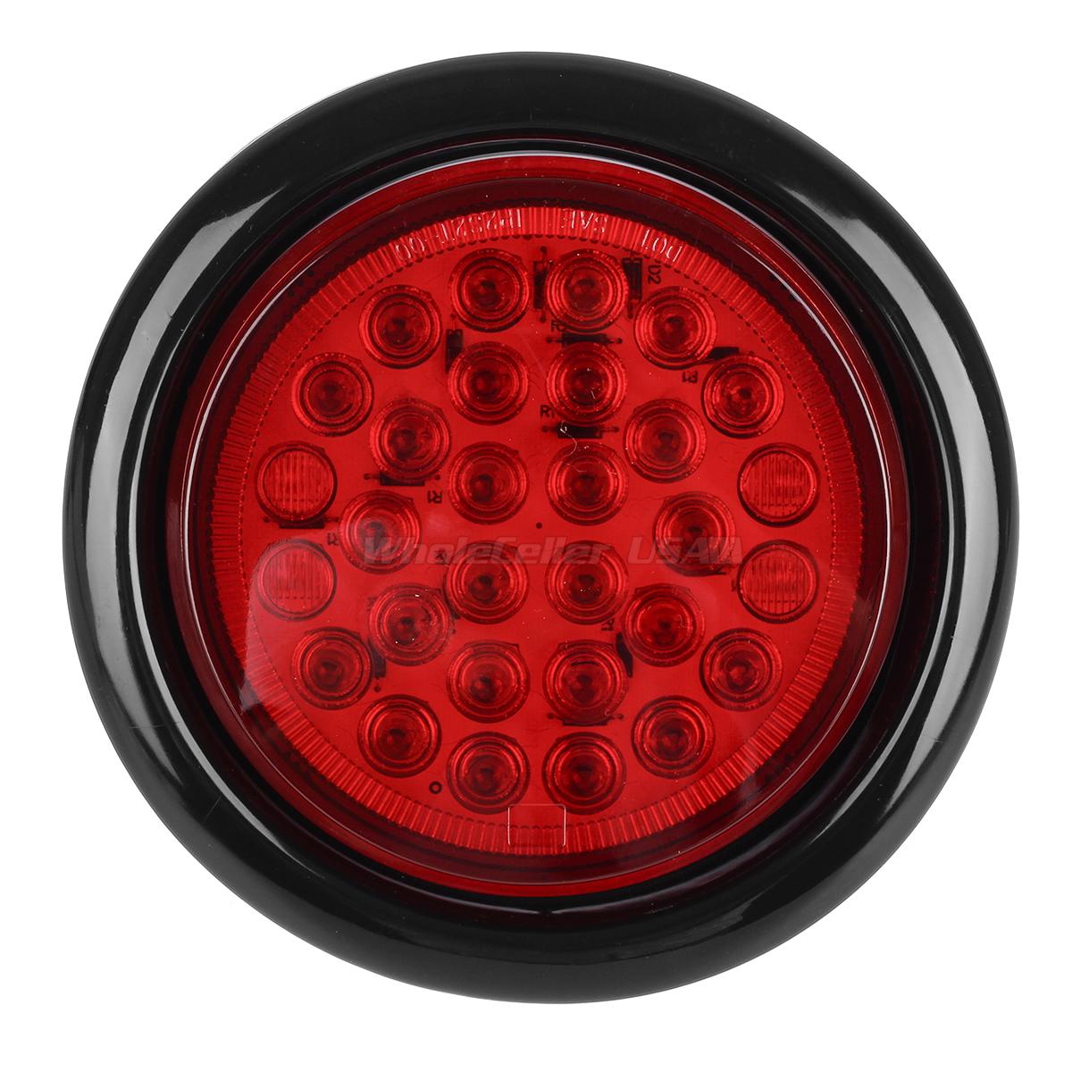 2 Sealed Red 4 U0026quot Round Stop Turn Tail Brake Lights W
