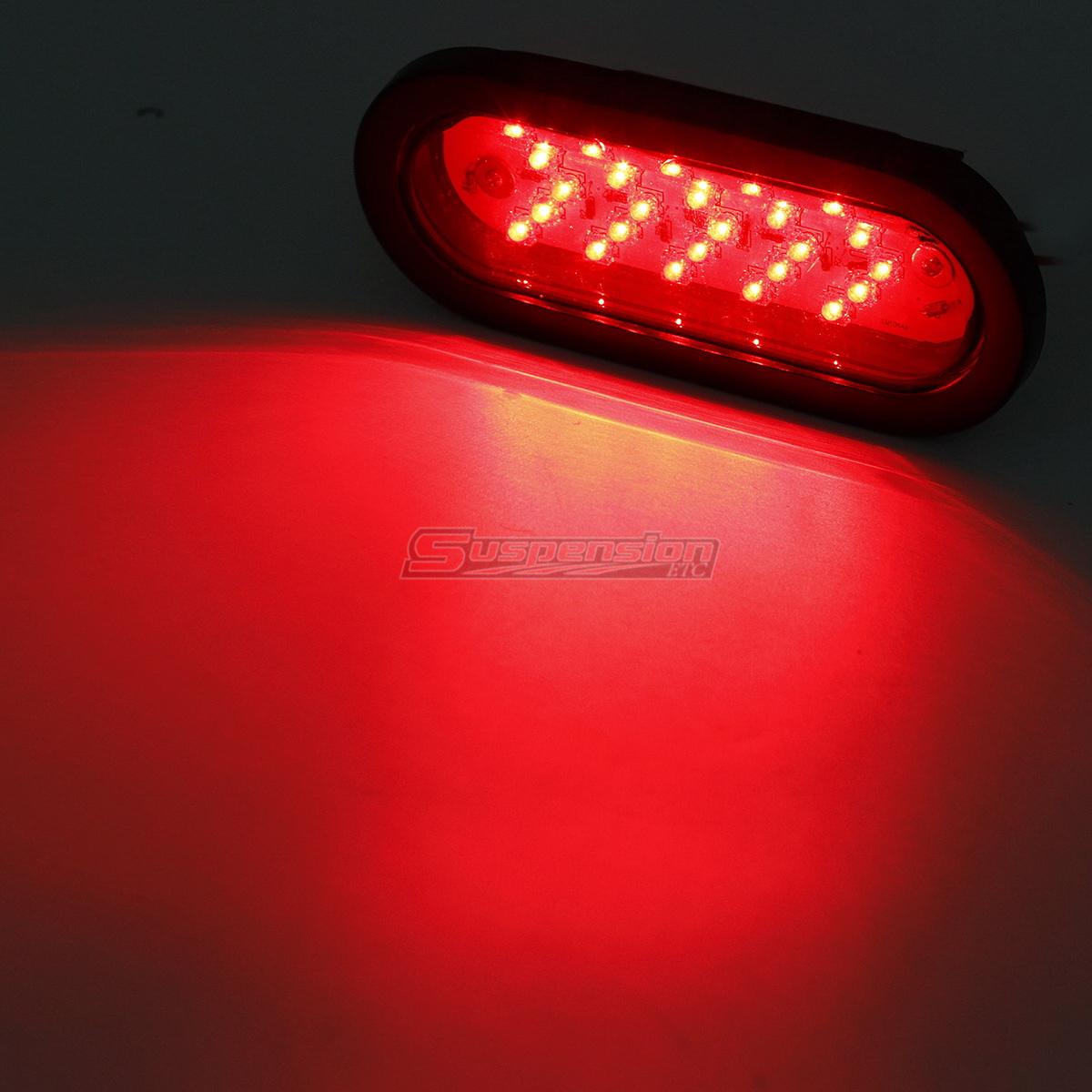 (2) 6" Red Sequential Arrow Turn Signal indicator 12V Lights 25 LED