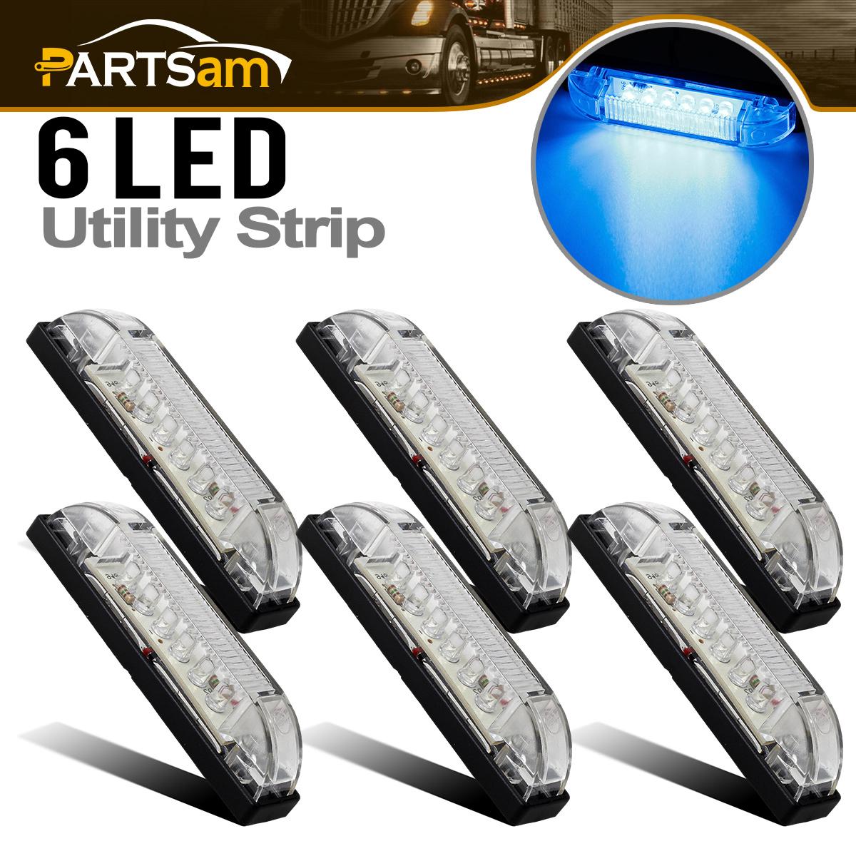 SIX Clear/Blue 4" Utility Strip Light Interior & Exterior SIX Clear/Blue 4" Utility Strip Light Interior & Exterior