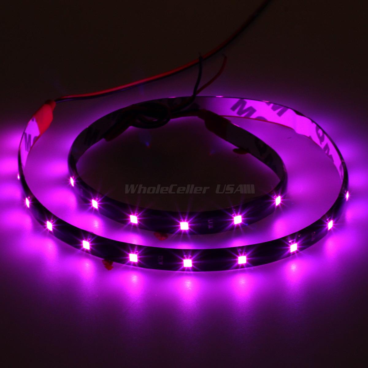 10x Pink Purple 30SMD 24&quot; LED Strip Light Car Decoration