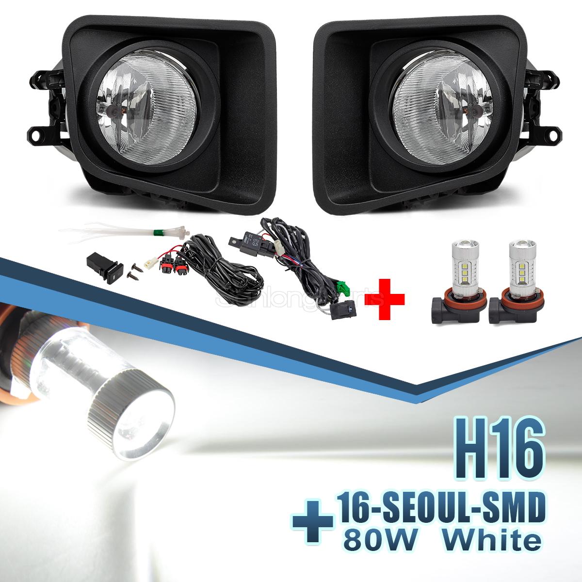 For 2014-2015 Toyota Tundra Clear Bumper Fog Lights Switch Left+Right