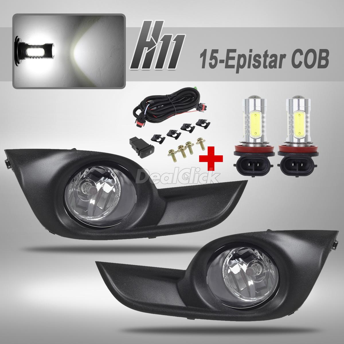 For 20132014 Nissan Altima Sedan Fog Light Kit Left+Right Pair Set +15COB LED