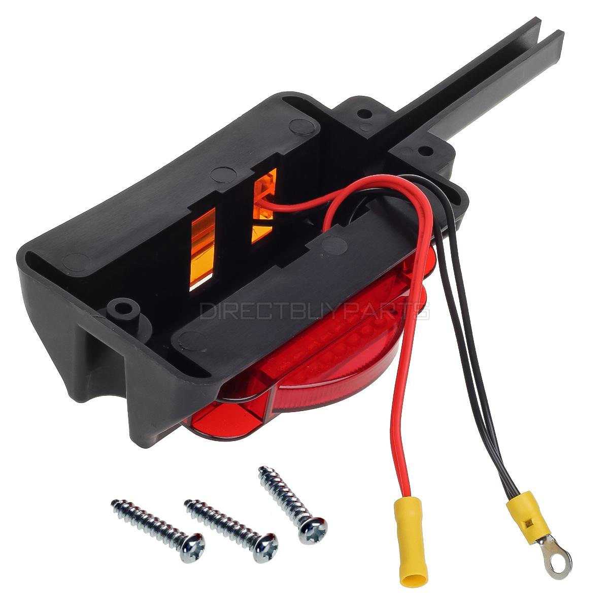 Pair Bicolor Red/Amber LED Fender Light Trailer Light Dual Amber Front