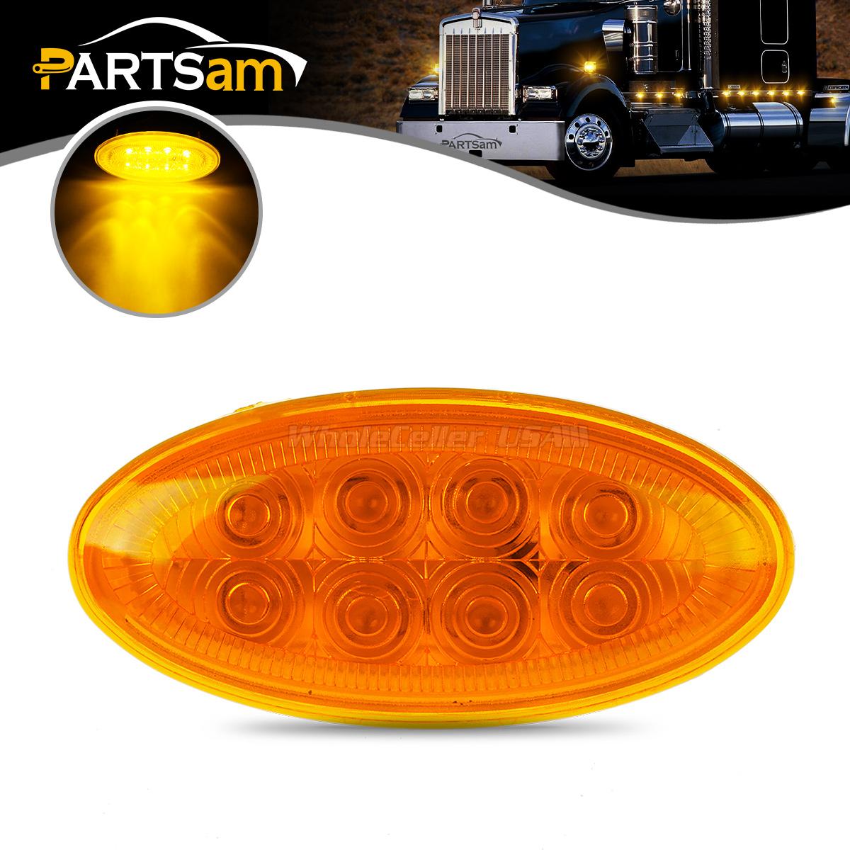 4.4"Oval Led Light Side Turn Marker Light For Peterbilt 8LED High Low