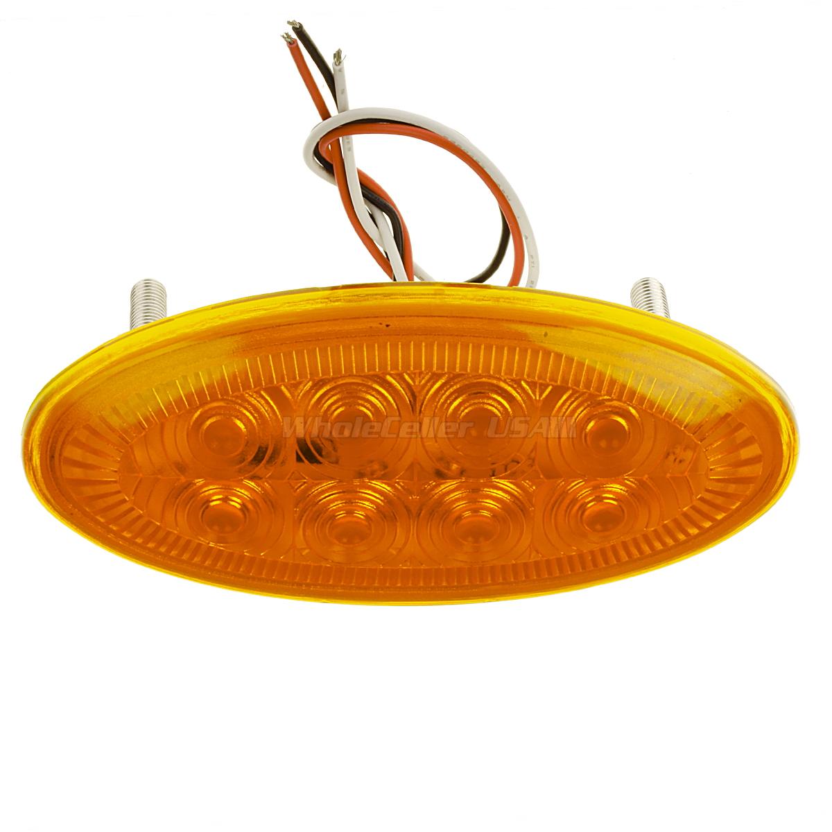 4.4"Oval Led Light Side Turn Marker Light For Peterbilt 8LED High Low