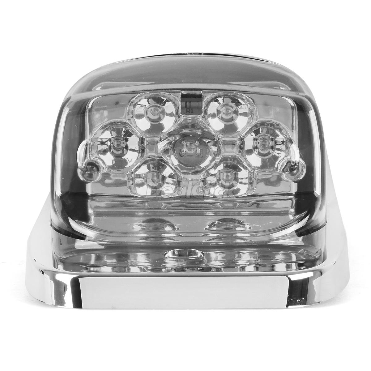 7x Chrome Upper Clear/Amber 7 LED Cab Roof Lights for Kenworth Peterbilt M27011Y eBay