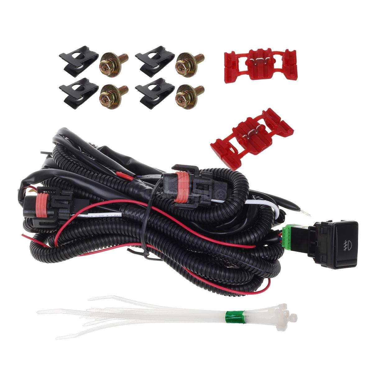 For 2014 2015 2016 Nissan Rogue Clear Fog Light Lamp Kit Wiring+Switch