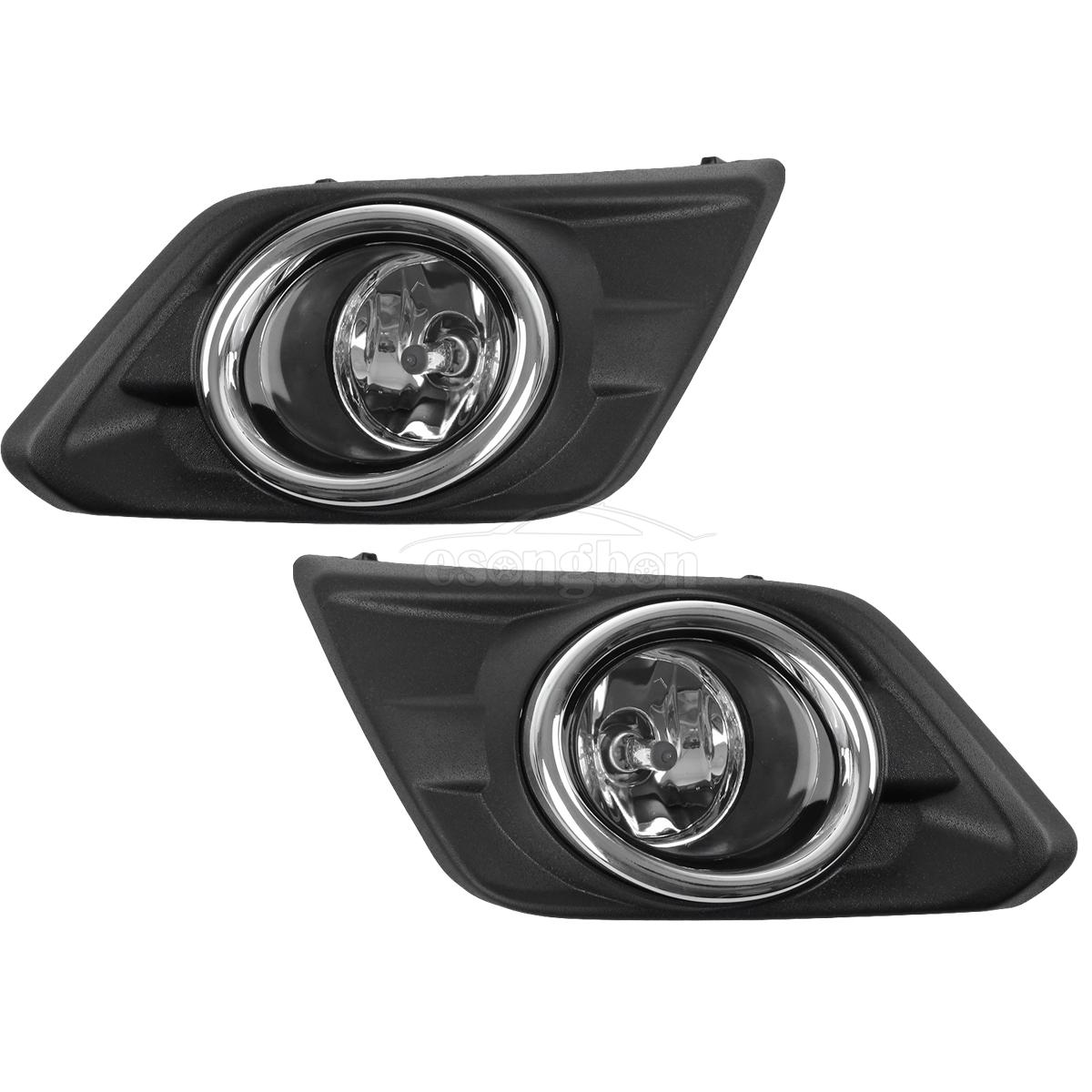 For 2014 2015 2016 Nissan Rogue Fog Light Kit Lamps Bezels Harness