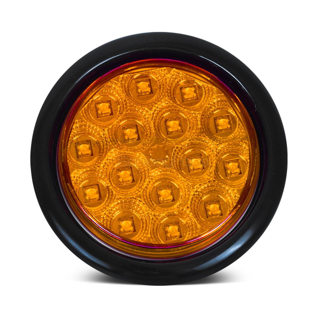 Sealed 4" Round LED Trailer Turn Signal Parking Light Flush Mount