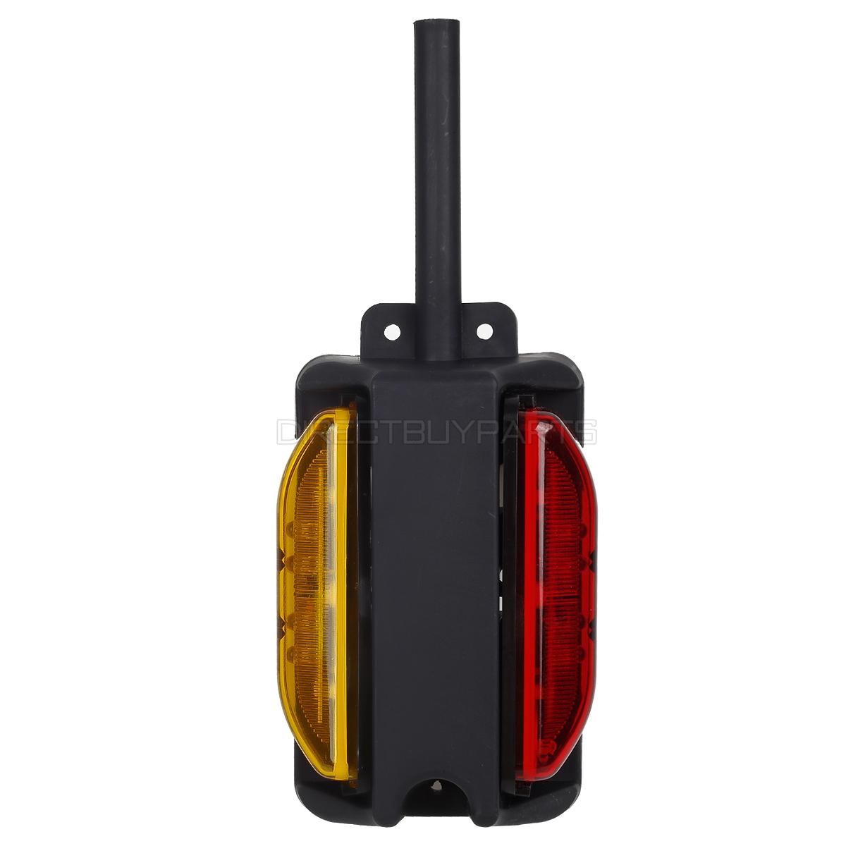 2x 4" Prewired Red&Amber Dual Trailer Fender Clearance Marker Lights 4