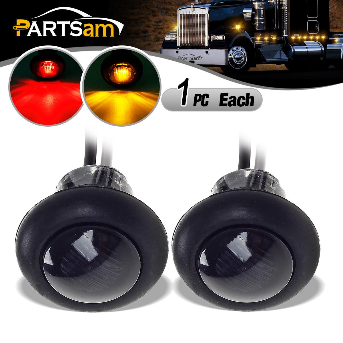2x 3 4 quot smoke lens led clearance marker flush mount mini light bar with marker lights