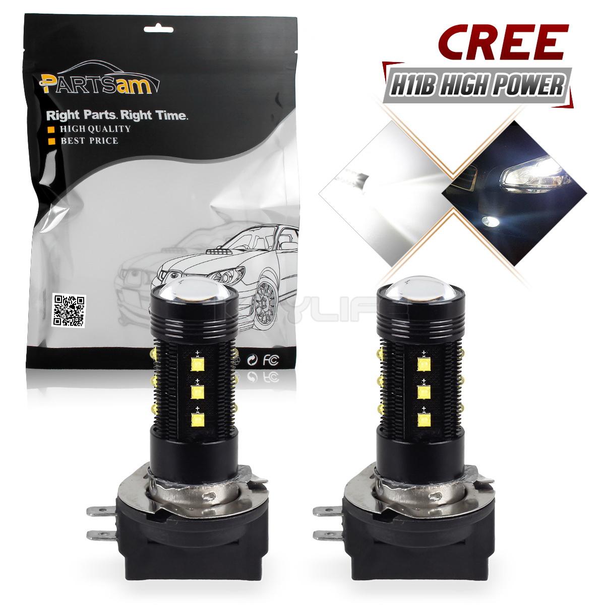 Pack2 LED Cree Bulbs H11B Headlight Xenon White Low Beam Passing High