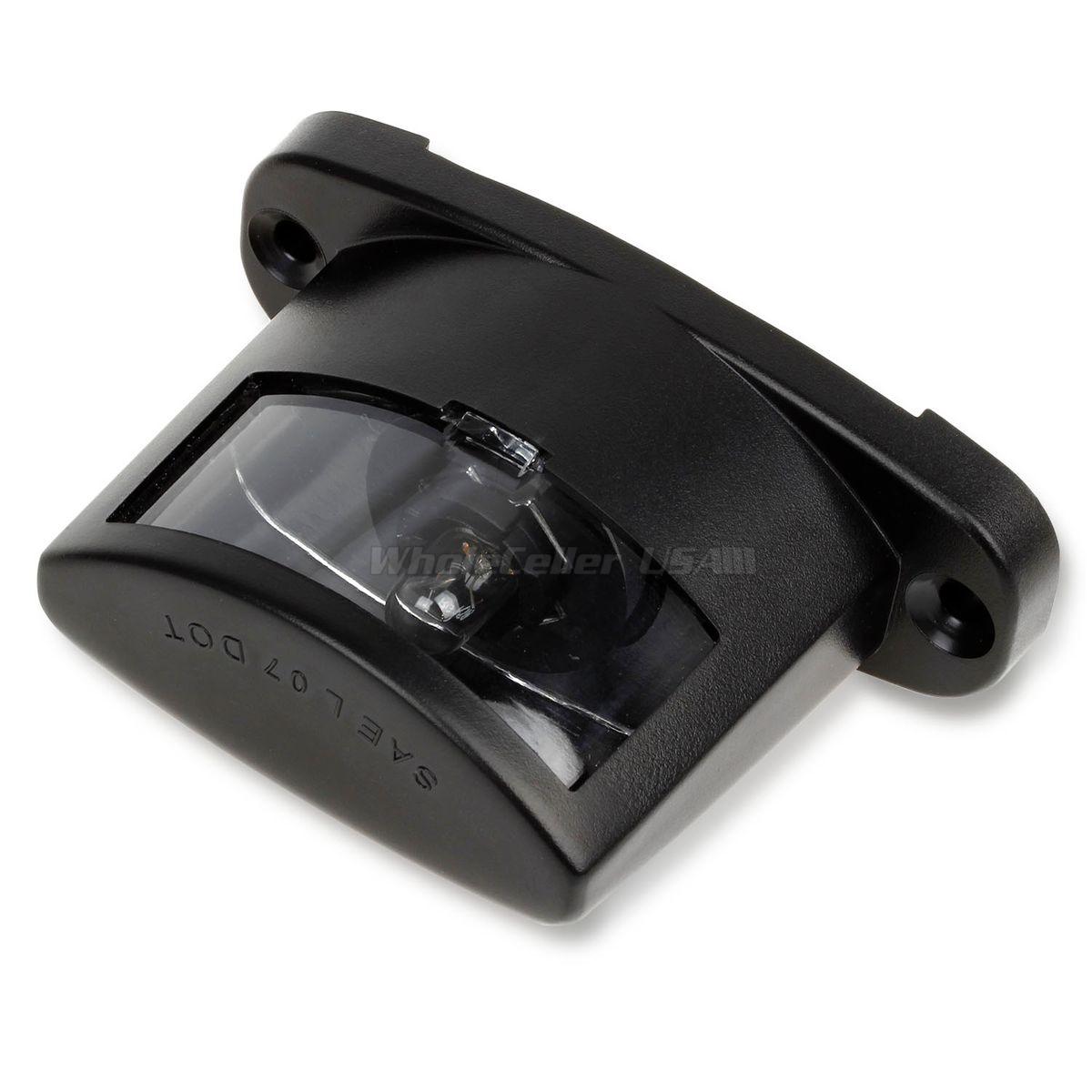 RV Trailer Camper Truck License Plate Light Lamp Black Universal Fit 12V